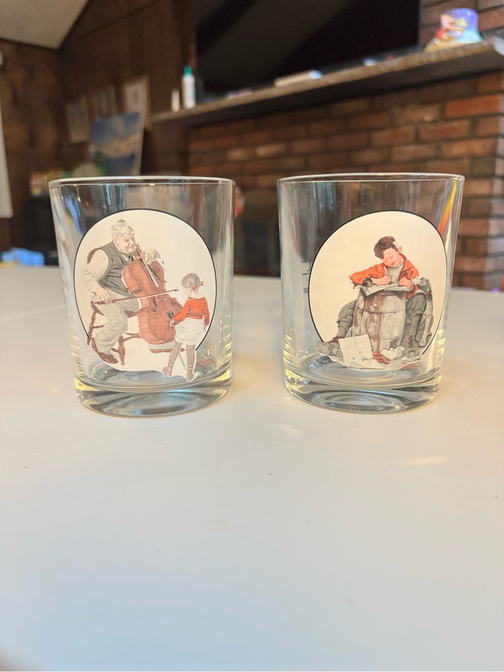 2 Vintage Normal Rockwell Glassware Collection